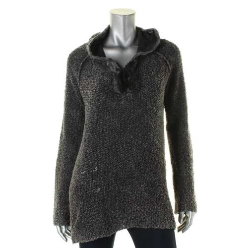 Vintage Havana 4955 Womens Baja Textured Long Sleeves Lace Up Hoodie BHFO